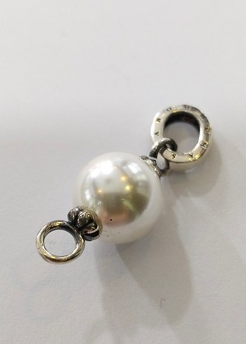 Beyaz İnci Boncuklu Kadın Charm - Görsel 7