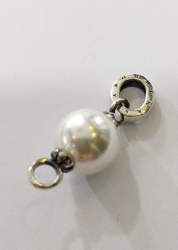 Beyaz İnci Boncuklu Kadın Charm - Görsel 5