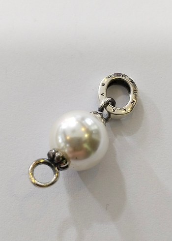 Beyaz İnci Boncuklu Kadın Charm - Görsel 15