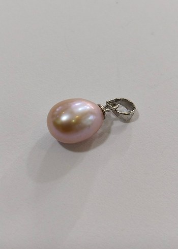 Bej İnci Boncuklu Kadın Kolye Ucu - Görsel 5