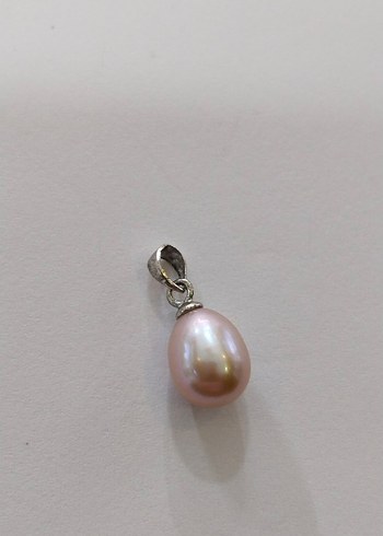 Bej İnci Boncuklu Kadın Kolye Ucu - Görsel 4