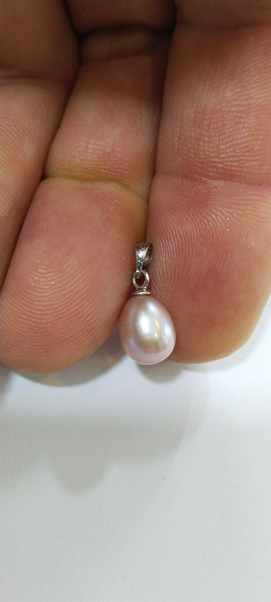 Bej İnci Boncuklu Kadın Kolye Ucu - Görsel 3