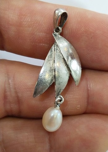 Bohem Gri Boncuklu Vintage Kadın Kolye Ucu - Görsel 9