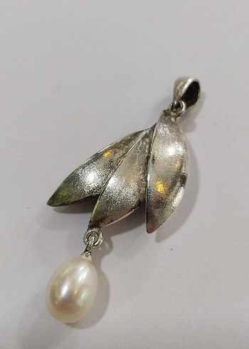 Bohem Gri Boncuklu Vintage Kadın Kolye Ucu - Görsel 8