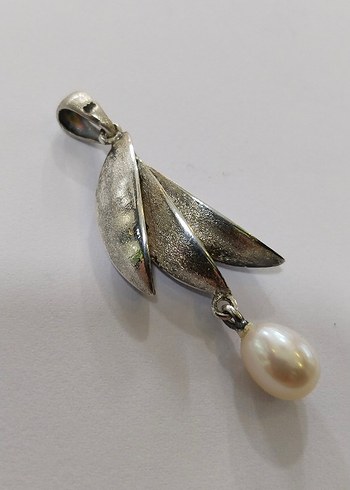 Bohem Gri Boncuklu Vintage Kadın Kolye Ucu - Görsel 5