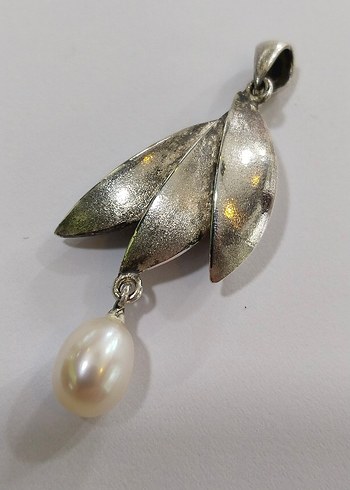 Bohem Gri Boncuklu Vintage Kadın Kolye Ucu - Görsel 2