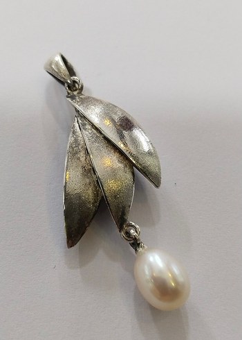 Bohem Gri Boncuklu Vintage Kadın Kolye Ucu - Görsel 7