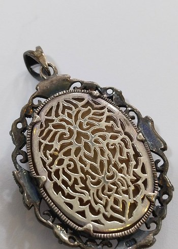 Vintage Kırmızı Boncuklu Kadın Kolye Ucu - Görsel 7