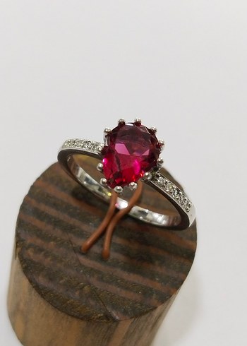 Bordo Taşlı Kadın Yüzük - Görsel 13