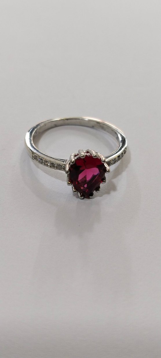 Bordo Taşlı Kadın Yüzük - Görsel 5