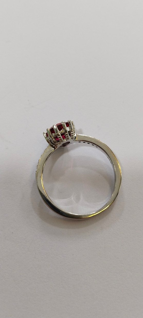 Bordo Taşlı Kadın Yüzük - Görsel 4