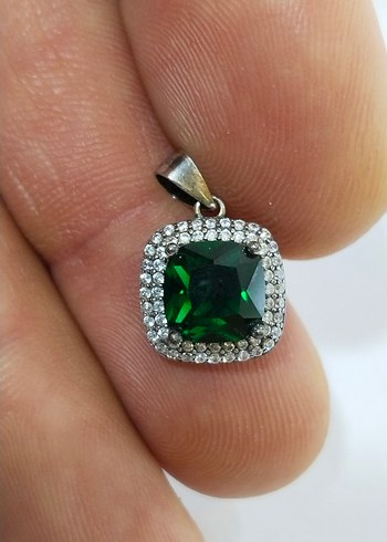 Yeşil Taşlı Kadın Kolye Ucu - Görsel 5