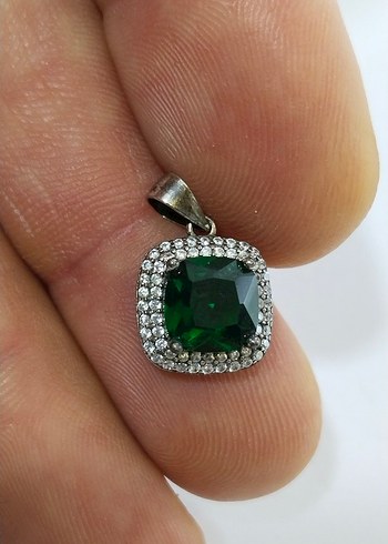 Yeşil Taşlı Kadın Kolye Ucu - Görsel 9