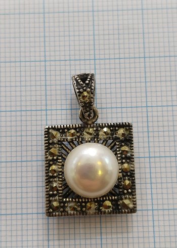 Boncuklu Vintage İnci Kolye Ucu - Görsel 2