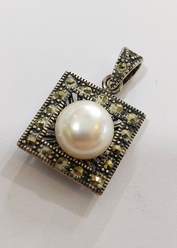 Boncuklu Vintage İnci Kolye Ucu - Görsel 3