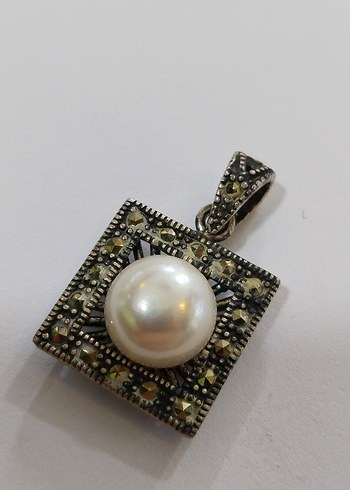 Boncuklu Vintage İnci Kolye Ucu - Görsel 8