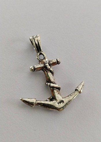 Zincir Detaylı Unisex Çapa Kolye Ucu - Görsel 8