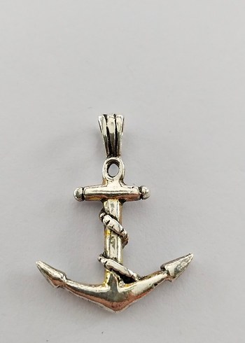 Zincir Detaylı Unisex Çapa Kolye Ucu - Görsel 4