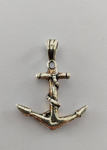 Zincir Detaylı Unisex Çapa Kolye Ucu - Görsel 5