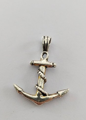 Zincir Detaylı Unisex Çapa Kolye Ucu - Görsel 7