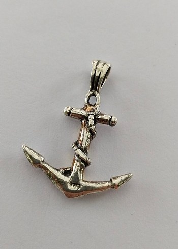 Zincir Detaylı Unisex Çapa Kolye Ucu - Görsel 6