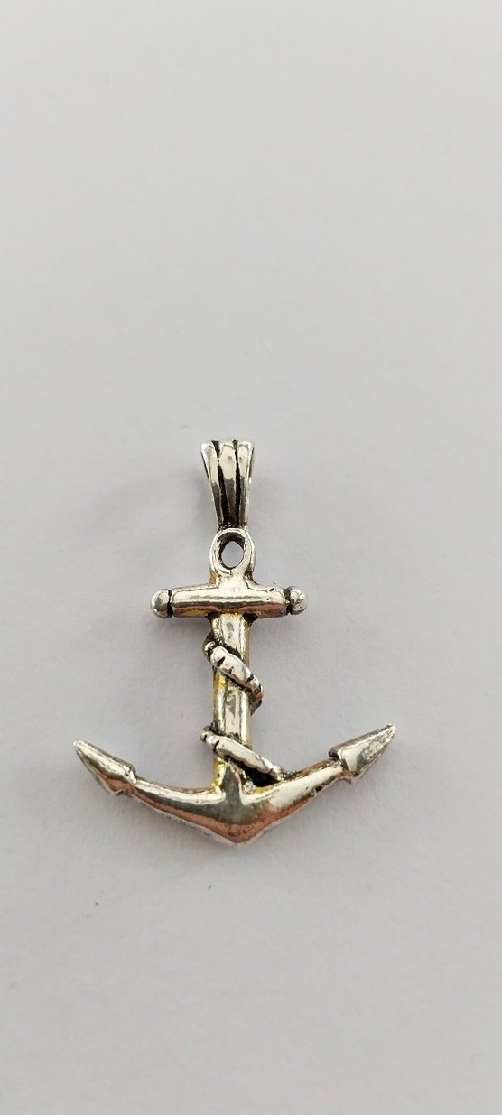 Zincir Detaylı Unisex Çapa Kolye Ucu - Görsel 4