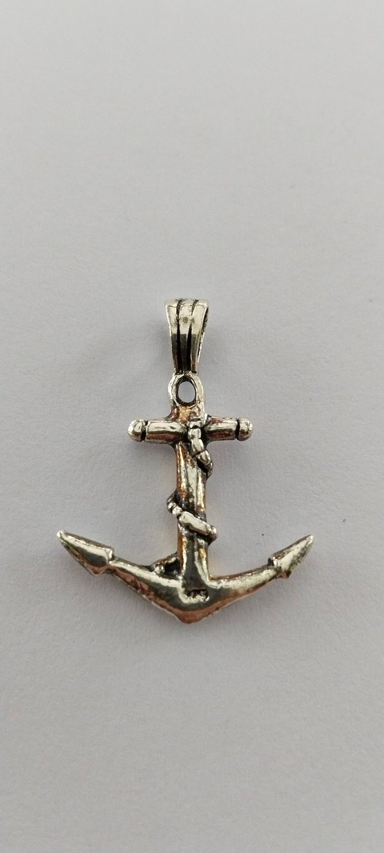 Zincir Detaylı Unisex Çapa Kolye Ucu - Görsel 5