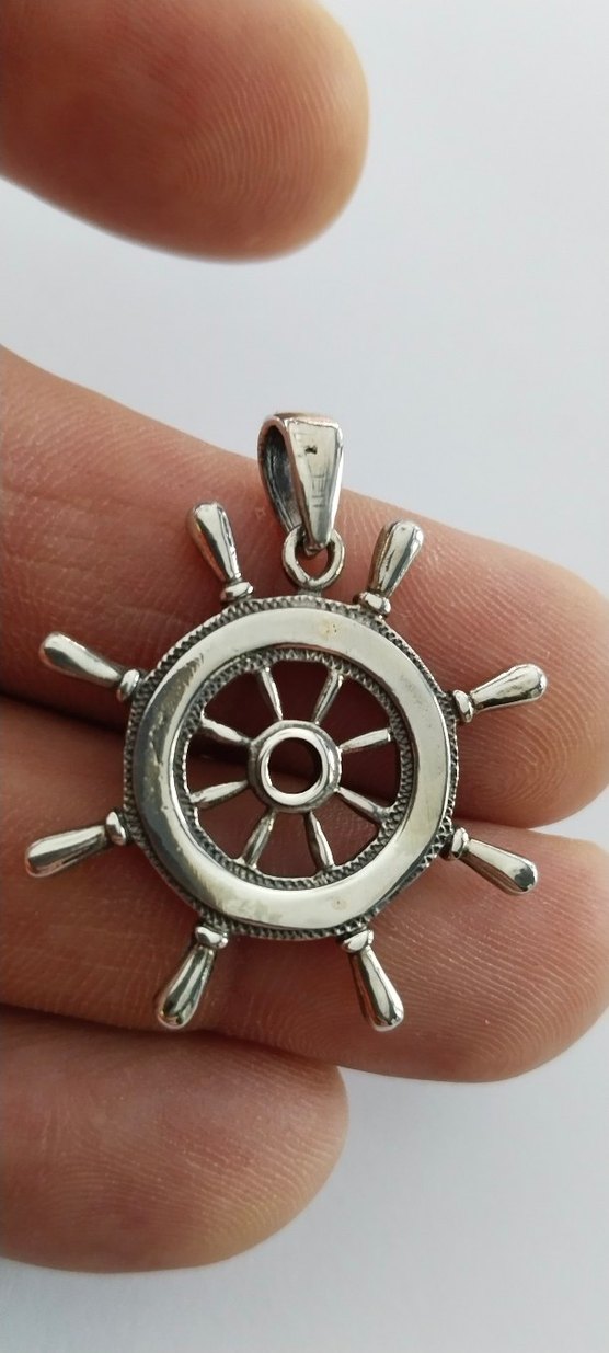 Unisex Vintage Dümen Figürlü Kolye Ucu - Görsel 3