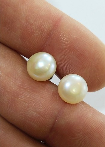 Klasik İnci Küpe Mini Düğme Modeli - Görsel 9