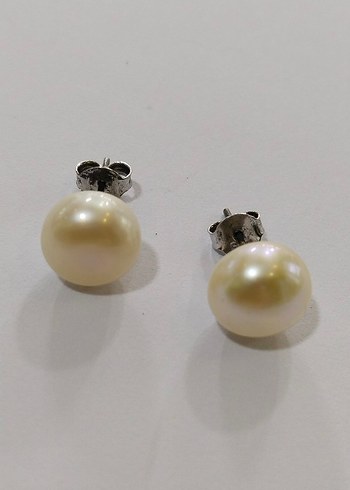 Klasik İnci Küpe Mini Düğme Modeli - Görsel 6