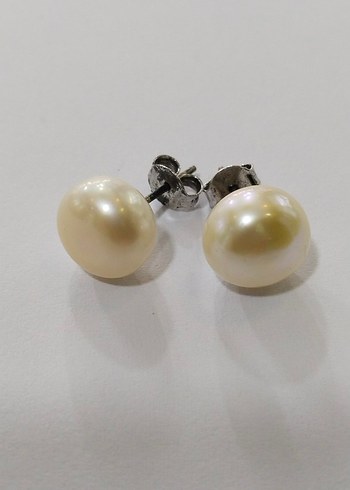 Klasik İnci Küpe Mini Düğme Modeli - Görsel 3