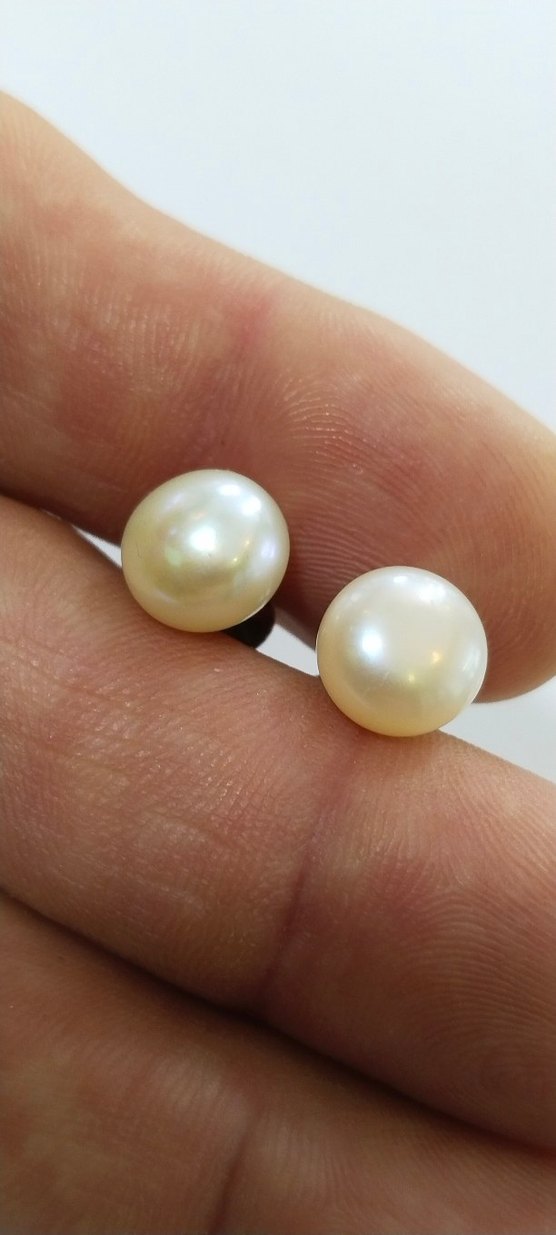 Klasik İnci Küpe Mini Düğme Modeli - Görsel 4