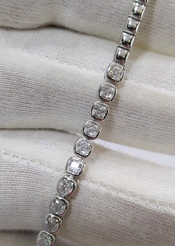 Sterling silver Beyaz Parlak Tasli Kadin Bileklik