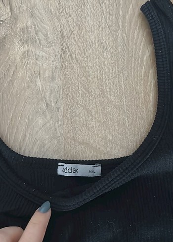 Siyah Kadın Spor Crop Top - Görsel 2