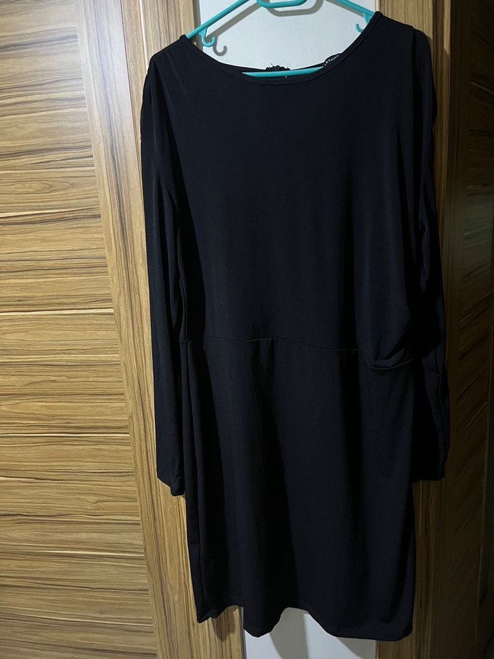 Siyah Uzun Kollu Elbise - Görsel 3