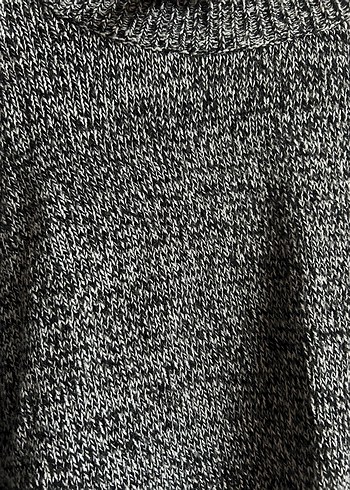 Gri Kadın Triko Uzun Kollu Kazak - Görsel 2