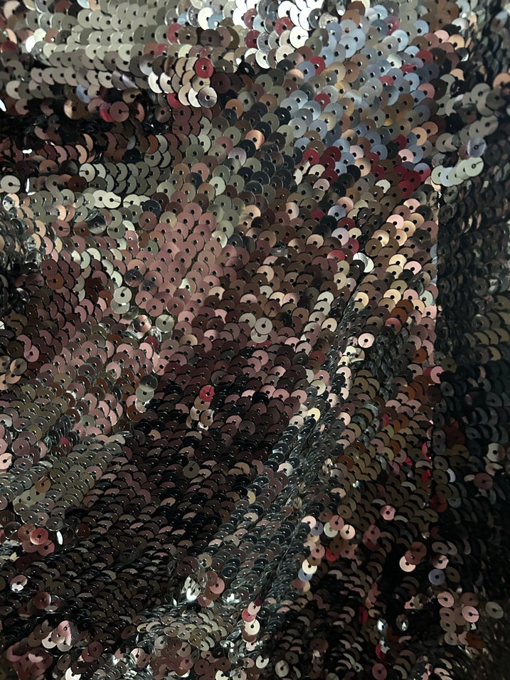 Gri Payetli Tek Omuzlu Mini Elbise - Görsel 4