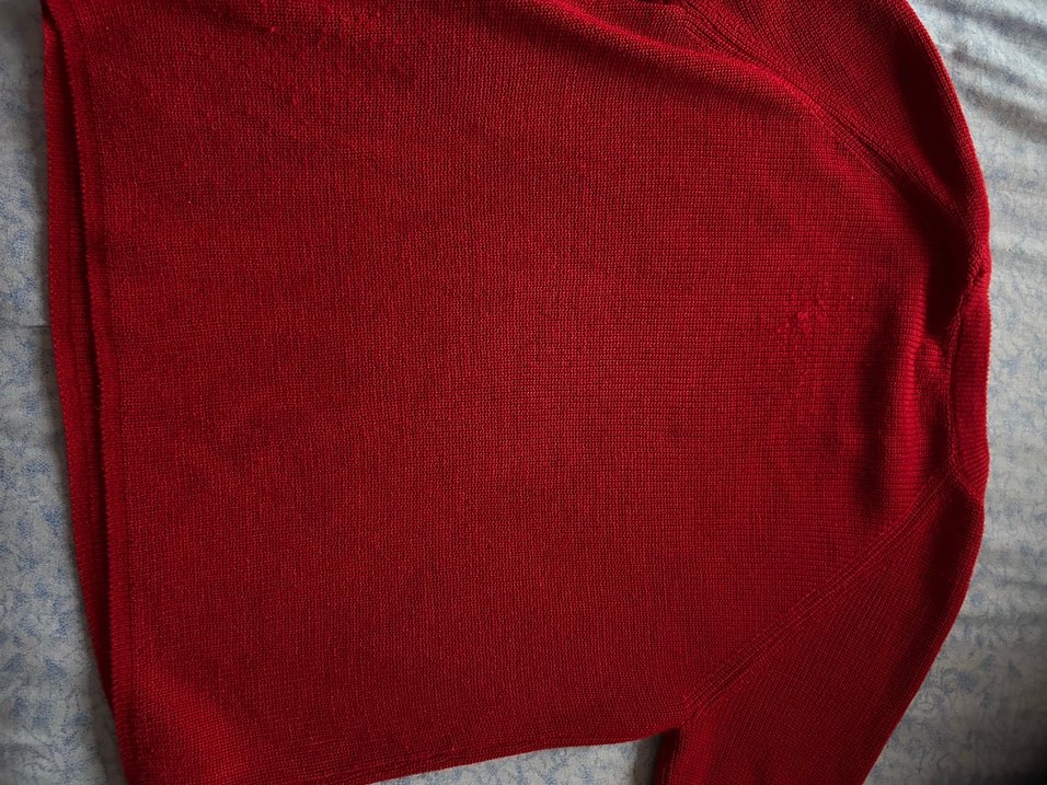 Kırmızı Kadın Yün Triko Kazak - Görsel 5