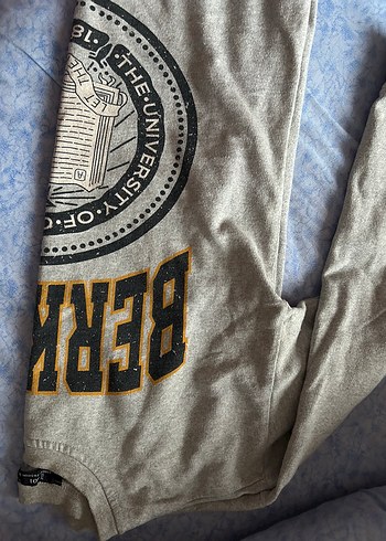 Gri Baskılı Kemer Detaylı Kadın Sweatshirt - Görsel 3