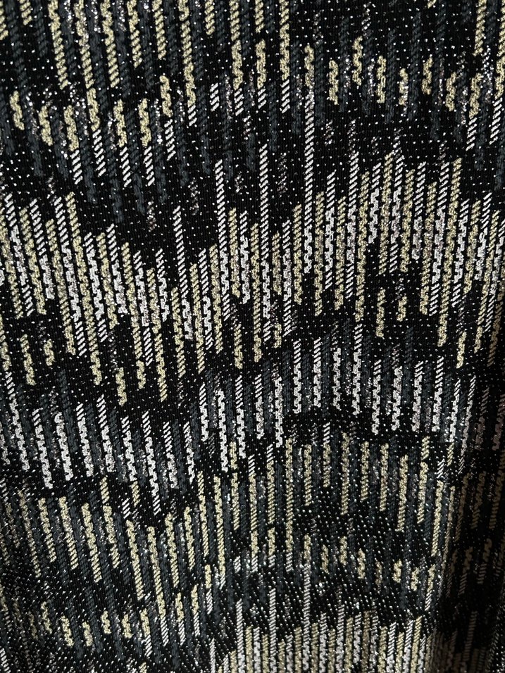 Drapeli Siyah Uzun Kollu Abiye Elbise - Görsel 3