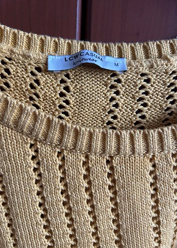 Bej Bohem Örgü Kadın Kazak - Görsel 4