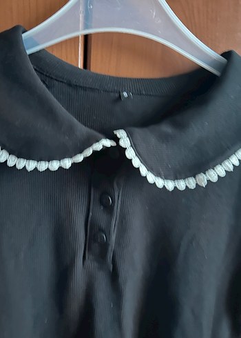 Düğmeli Siyah Kadın Triko Elbise - Görsel 4