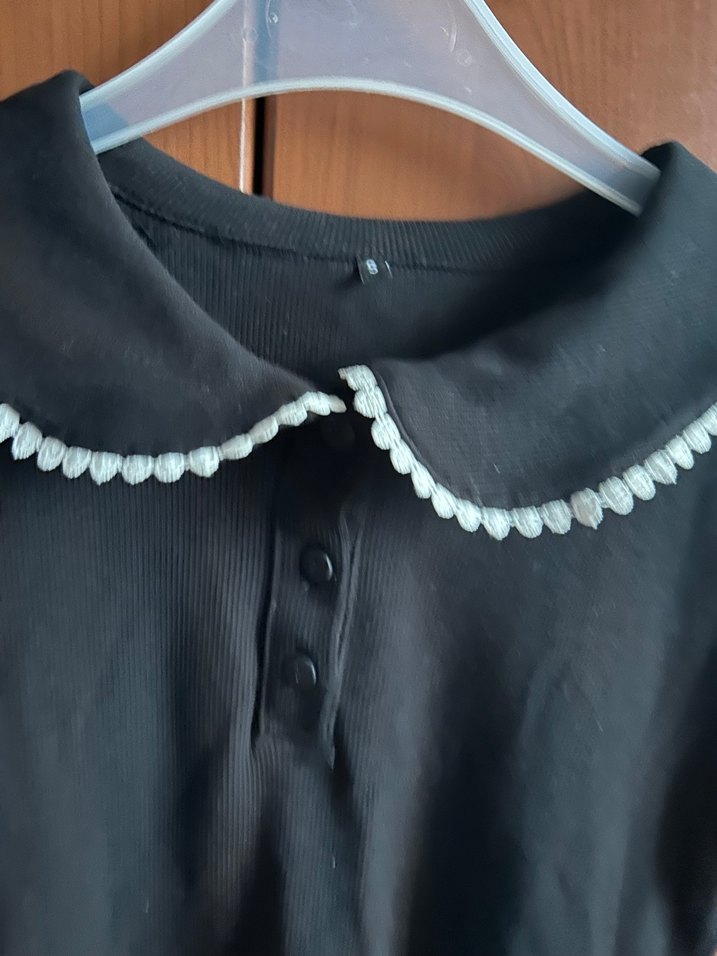 Düğmeli Siyah Kadın Triko Elbise - Görsel 4