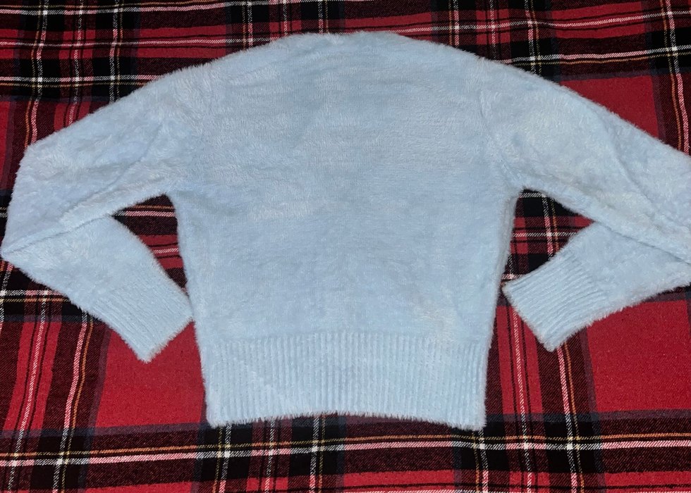 Mavi Düğmeli Kadın Hırka - Görsel 2