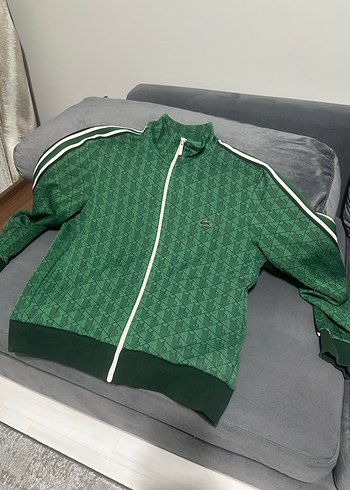 Yeşil Lacoste monogram temizdir M/L bedendir - Görsel 2