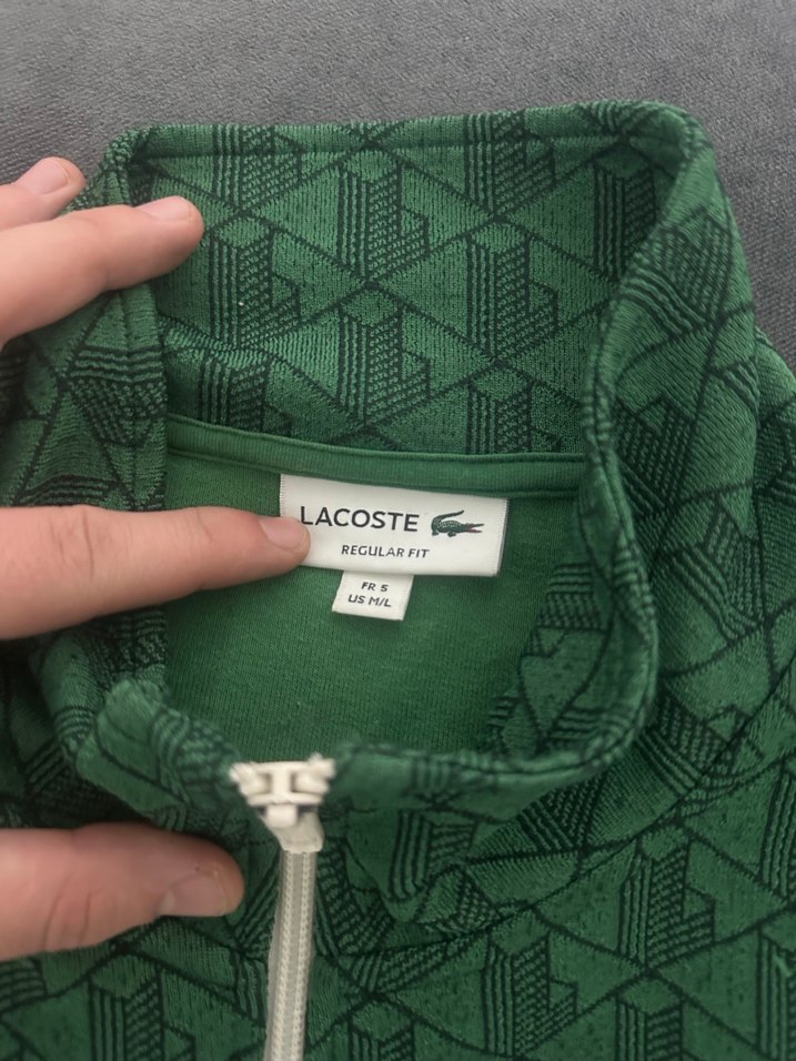 Yeşil Lacoste monogram temizdir M/L bedendir - Görsel 3