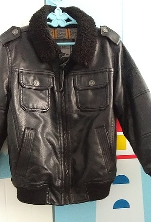 4 5 yaş erkek çocuk deri mont