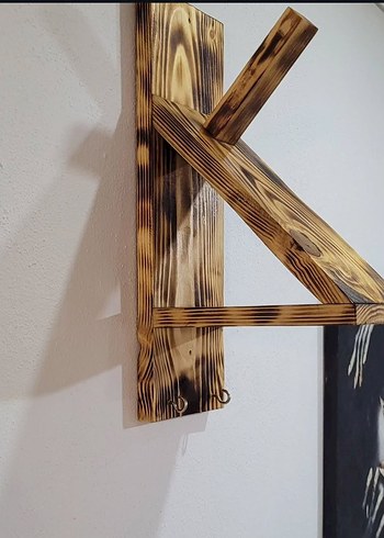 kasklık standı ahşaptan - Görsel 4