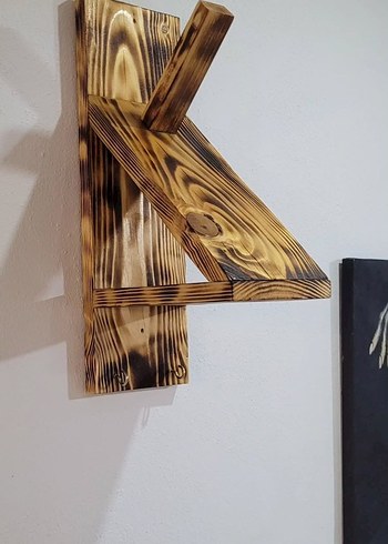 kasklık standı ahşaptan - Görsel 2