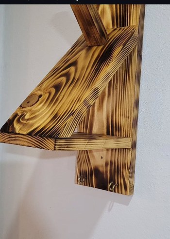 kasklık standı ahşaptan - Görsel 3